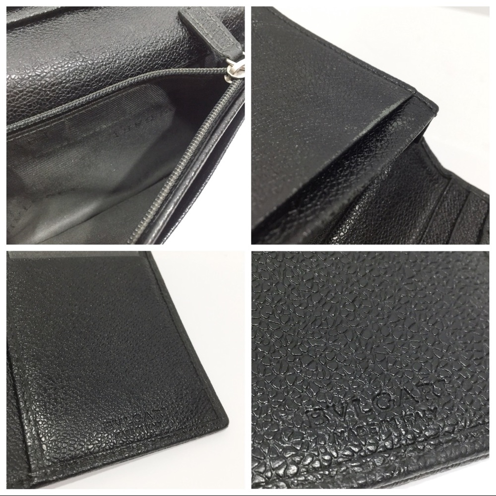 Bvlgari black canvas and leather bifold wallet - Picture 9 of 12